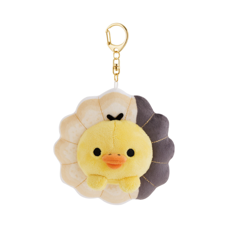 san-x-rilakkuma-x-mister-donut-kiiroitori-mascot-holder-keychain