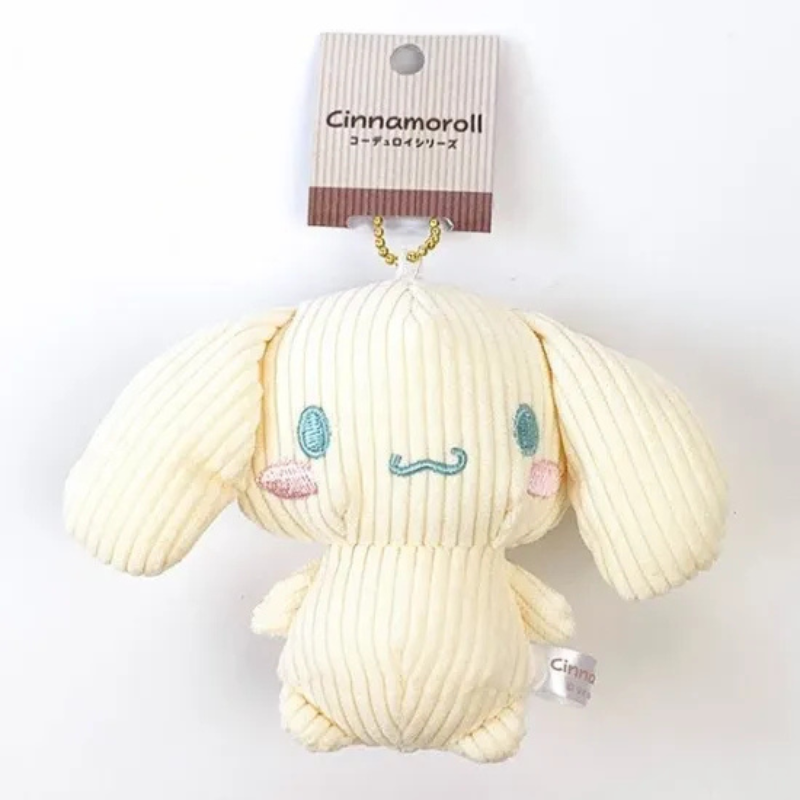 sanrio-cinnamoroll-corduroy-series-cream-mascot-holder-keychain