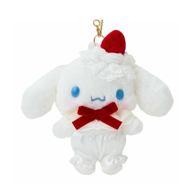 sanrio-cinnamoroll-strawberry-cake-mascot-holder-keychain