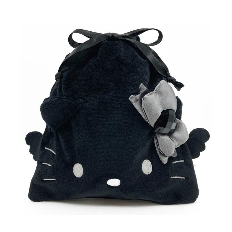 sanrio-hello-kitty-black-angel-black-draw-string-bag