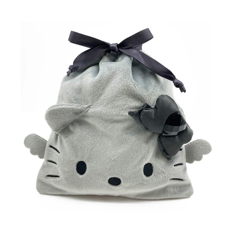 sanrio-hello-kitty-black-angel-grey-draw-string-bag