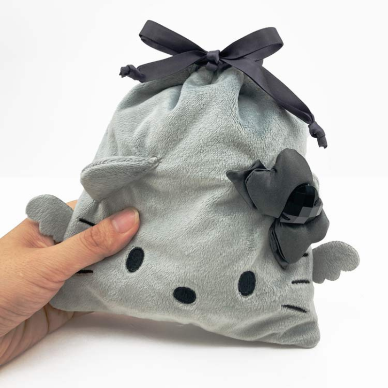 sanrio-hello-kitty-black-angel-grey-draw-string-bag