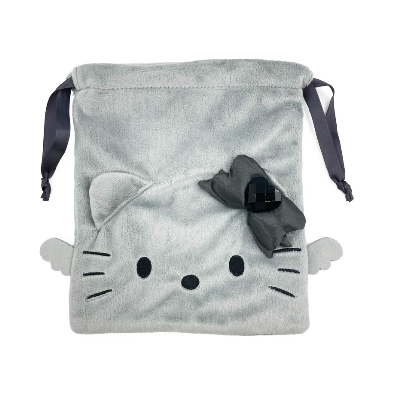 sanrio-hello-kitty-black-angel-grey-draw-string-bag
