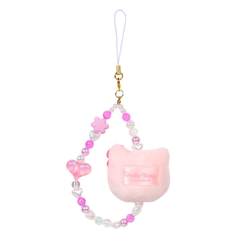 SANRIO Hello Kitty Face Mascot Pink Flower Phone Strap | YORE STORE
