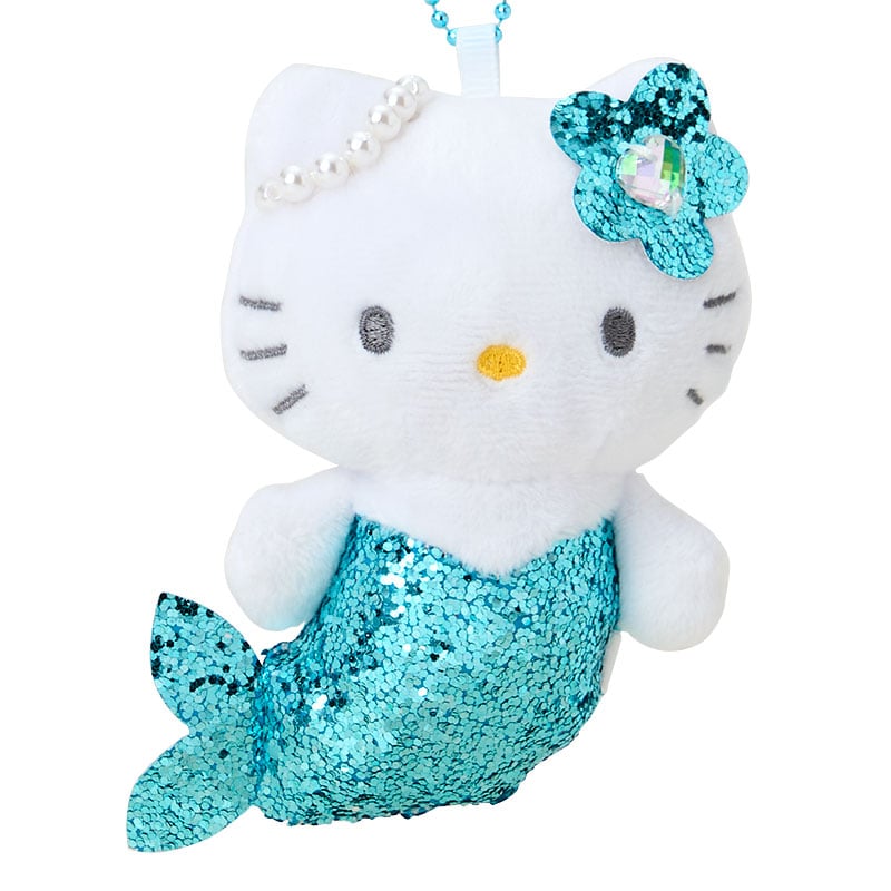 sanrio-hello-kitty-fantasy-series-mermaid-blue-glitter-mascot-holder-keychain