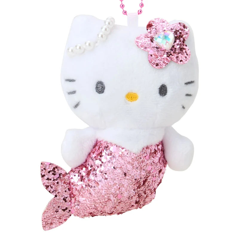 sanrio-hello-kitty-fantasy-series-mermaid-pink-glitter-mascot-holder-keychain