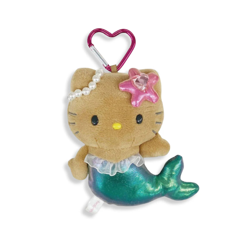 sanrio-hello-kitty-fantasy-series-mermaid-tanned-dark-green-mascot-holder-keychain
