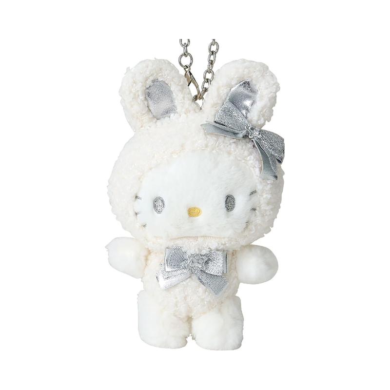 sanrio-hello-kitty-fluffy-snow-rabbit-mascot-holder-keychain