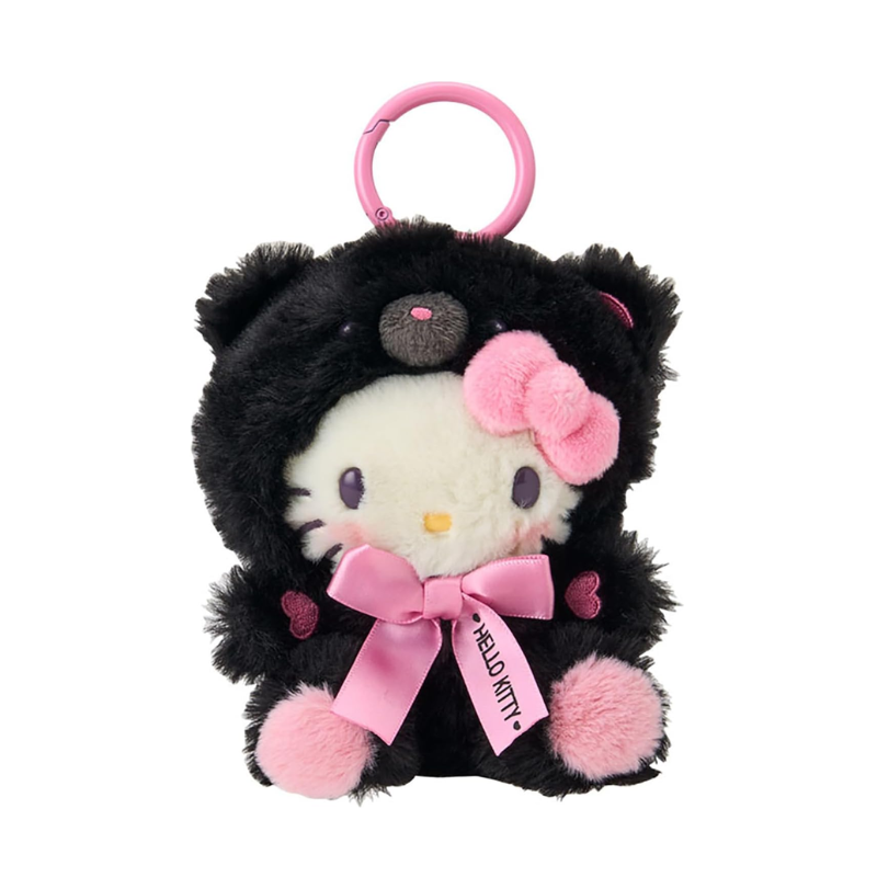 sanrio-hello-kitty-makkuro-animals-mascot-holder-keychain