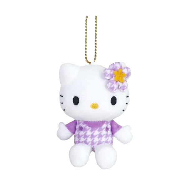 【レア品】 Hello Kitty Lavender Keychain SANRIO Hello Kitty MC Collection Flower Face Purple Keychain