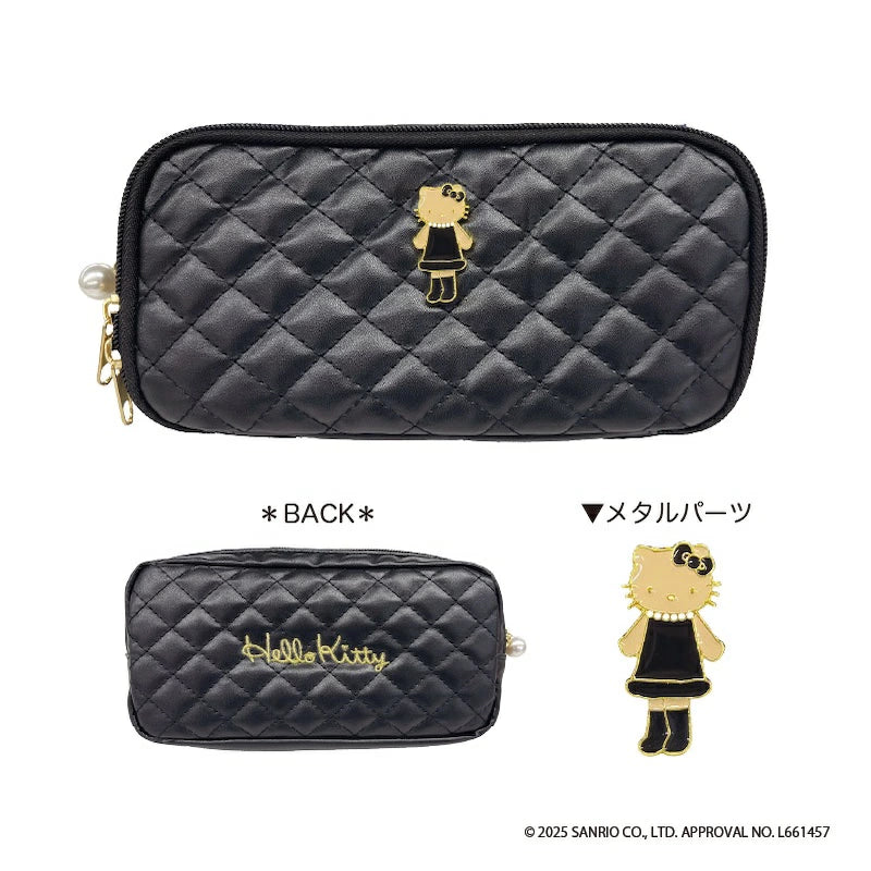 sanrio-hello-kitty-quilted-pouch-black-