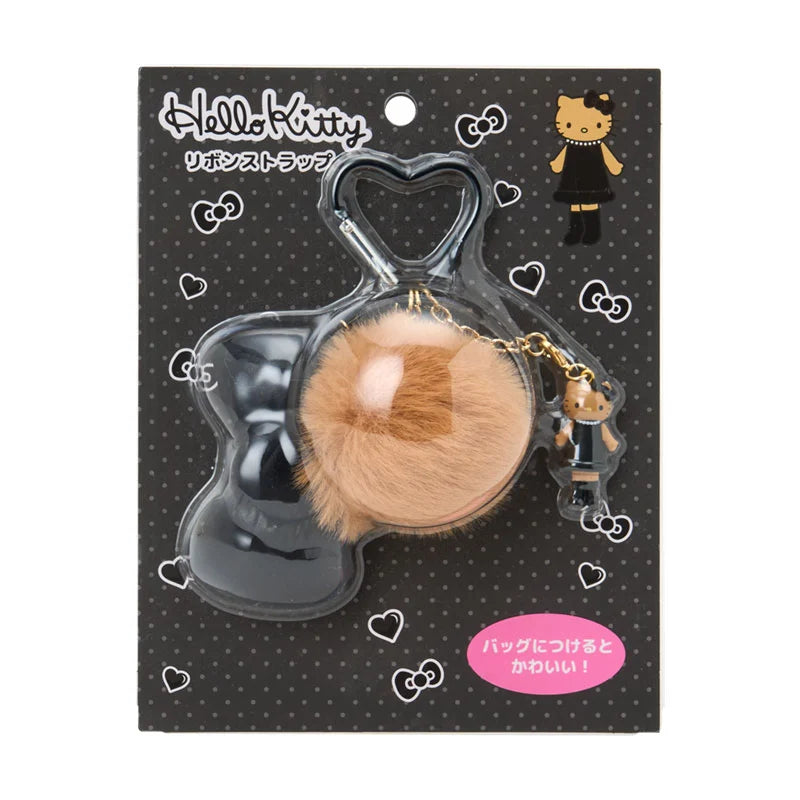 sanrio-hello-kitty-ribbon-strap-keychain-black-brown-