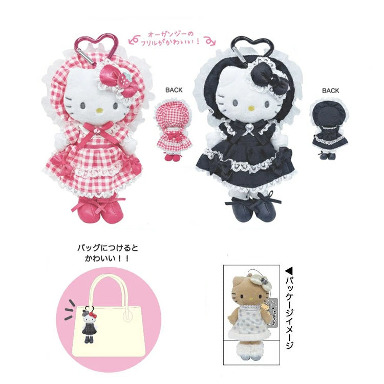 sanrio-hello-kitty-style-up-long-leg-lolita-mascot-holder-keychain-black-