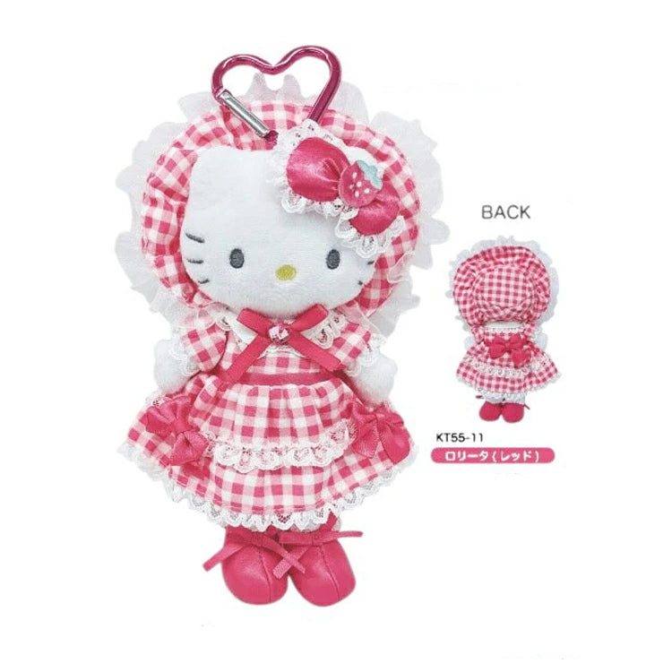 sanrio-hello-kitty-style-up-long-leg-lolita-mascot-holder-keychain-red-