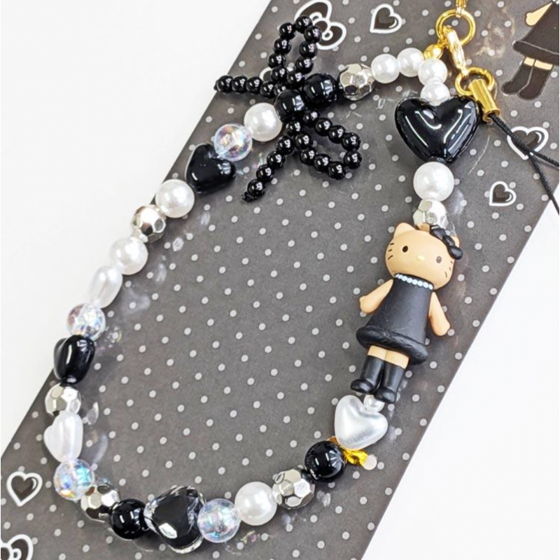 sanrio-hello-kitty-style-up-phone-strap-black-