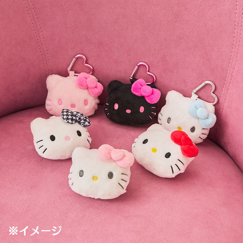 sanrio-i-love-hello-kitty-houndstooth-face-shaped-mascot-holder-keychain
