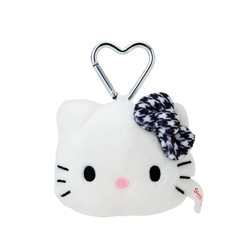 sanrio-i-love-hello-kitty-houndstooth-face-shaped-mascot-holder-keychain