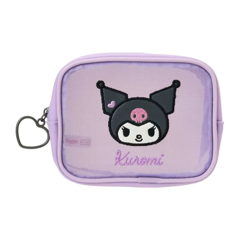 sanrio-kuromi-heart-zipper-mesh-pouch