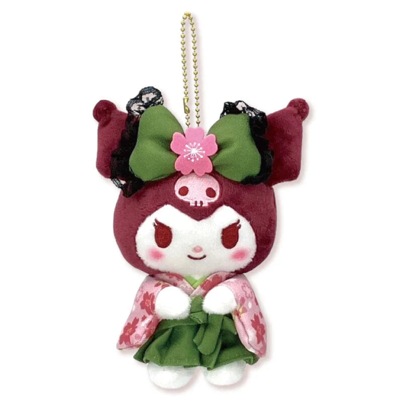 sanrio-kuromi-matcha-sakura-kimono-mascot-holder-keychain
