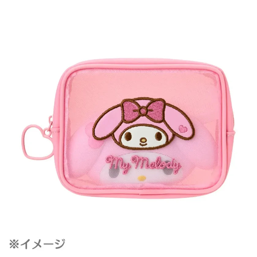 sanrio-my-melody-heart-zipper-mesh-pouch