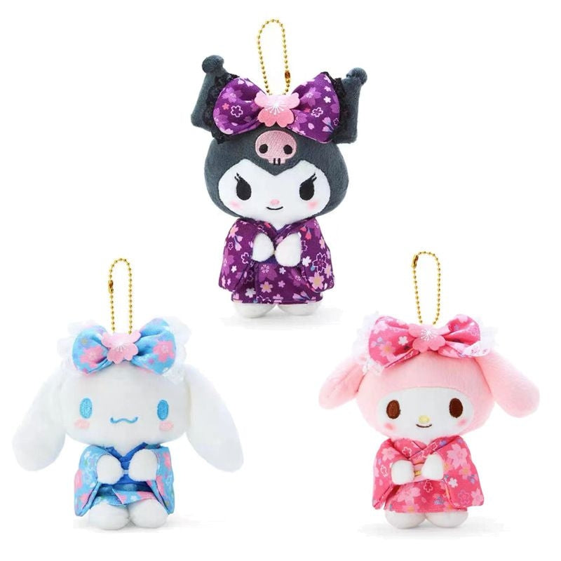 sanrio-my-melody-pink-sakura-kimono-mascot-holder-keychain