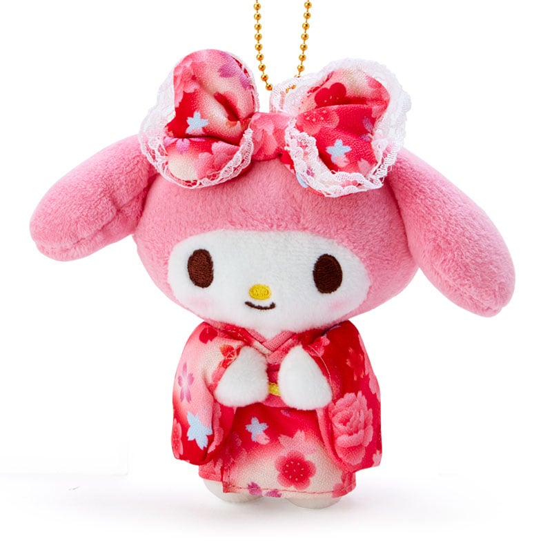 sanrio-my-melody-red-gradient-kimono-mascot-holder-keychain