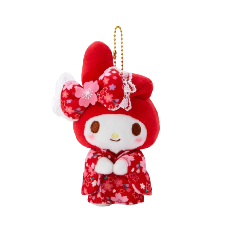 sanrio-my-melody-red-sakura-kimono-mascot-holder-keychain