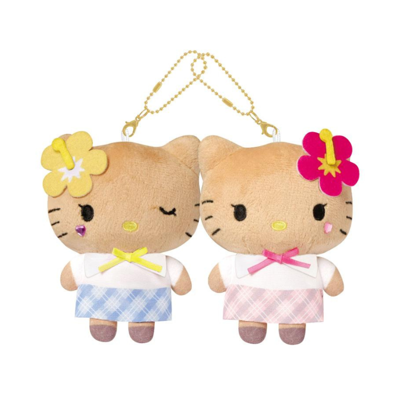 sanrio-nikonui-hello-kitty-mimmy-tanned-large-mascot-holder-keychain-set