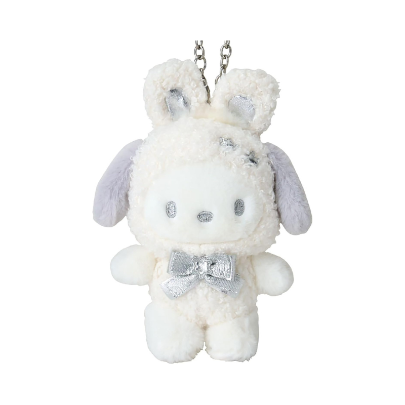 sanrio-pochacco-fluffy-snow-rabbit-mascot-holder-keychain