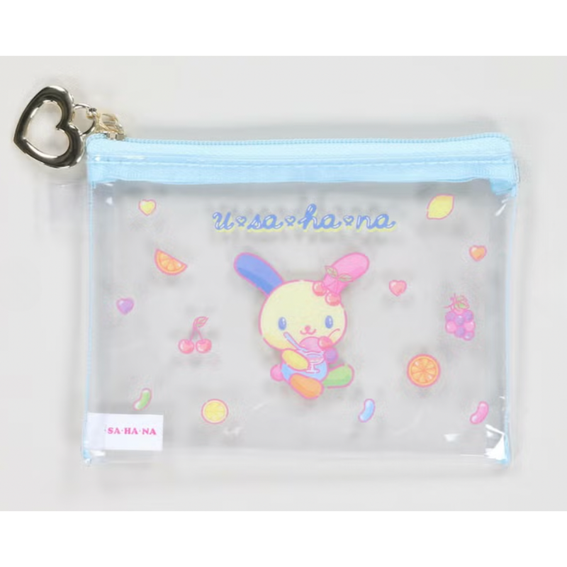 sanrio-usahana-blue-mini-clear-pouch