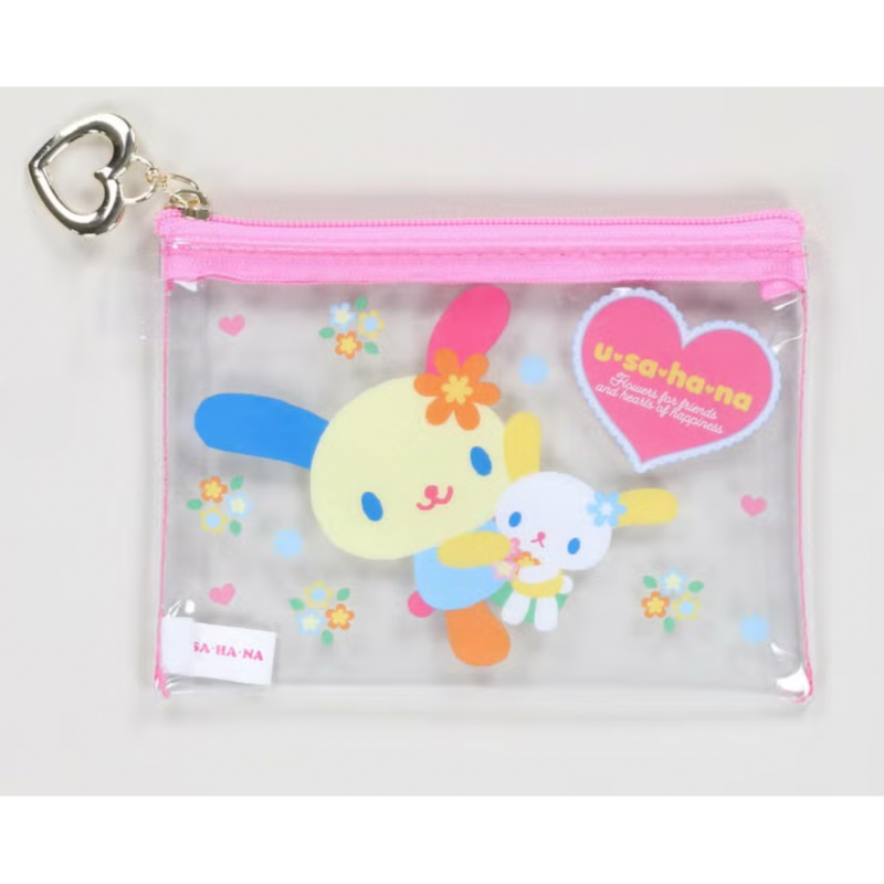 sanrio-usahana-pink-mini-clear-pouch