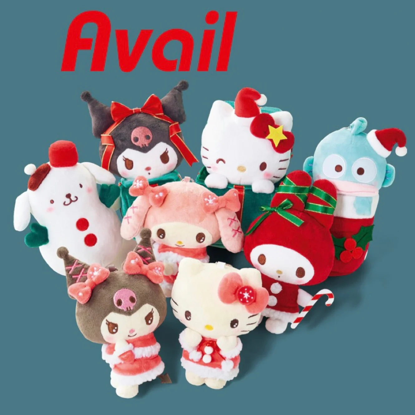 sanrio-x-avail-christmas-mascot-holder-keychain
