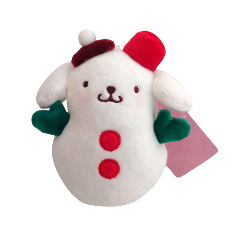 sanrio-x-avail-pompompurin-christmas-snowman-mascot-holder-keychain