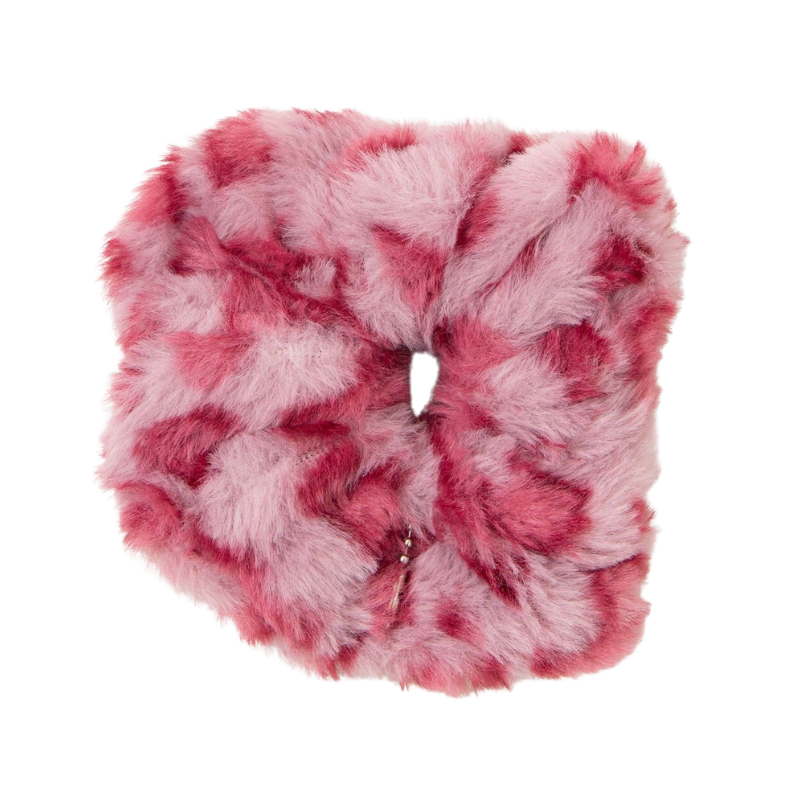 sanrio-x-wego-hello-kitty-pink-leopard-print-furry-scrunchie-hair-tie