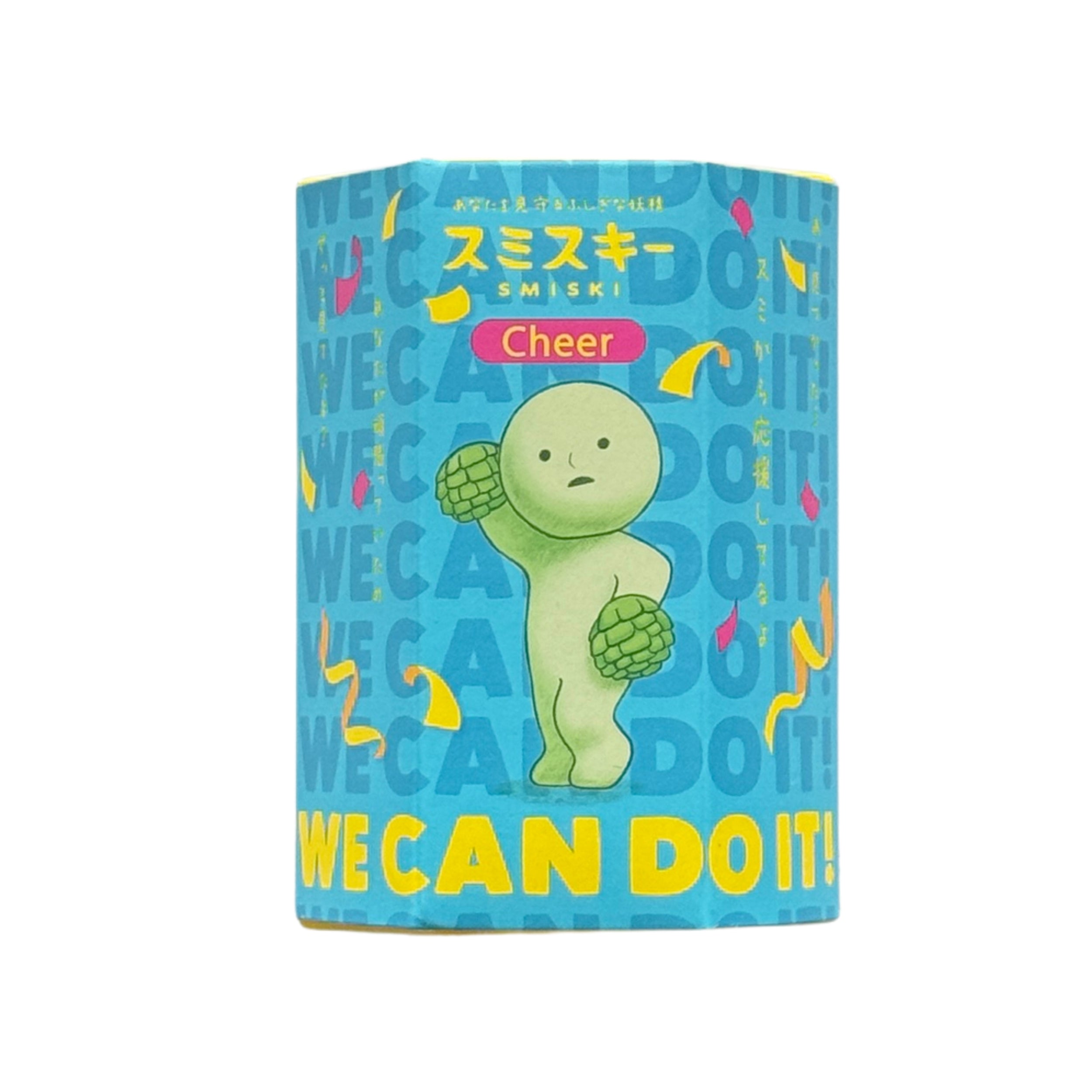 Smiski Cheer Series glow-in-the-dark blind box packaging, front