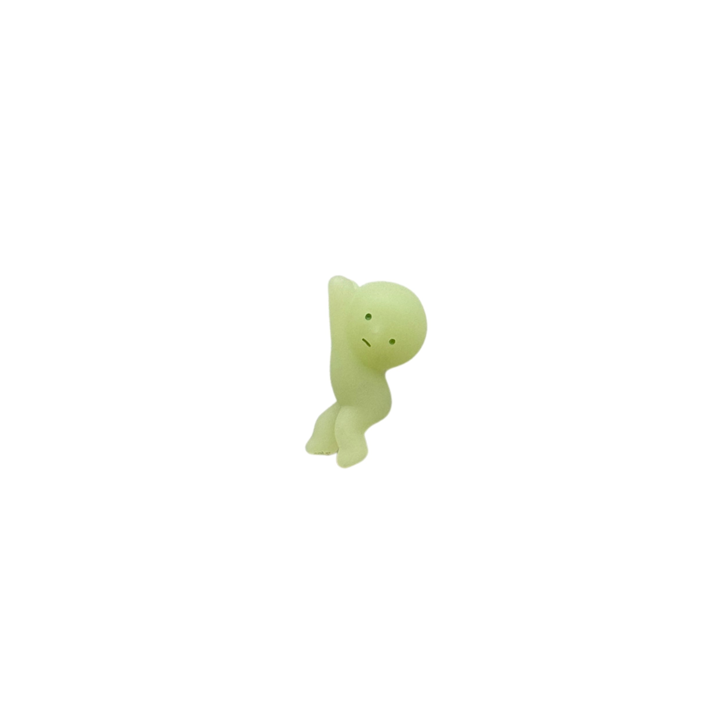 Smiski Zipperbite Hanging On glow-in-the-dark bag charm, additional view