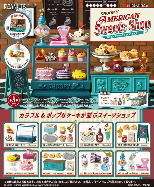 SNOOPY x RE-MENT American Sweets Shop Blind Box (1PC) | YORE STORE