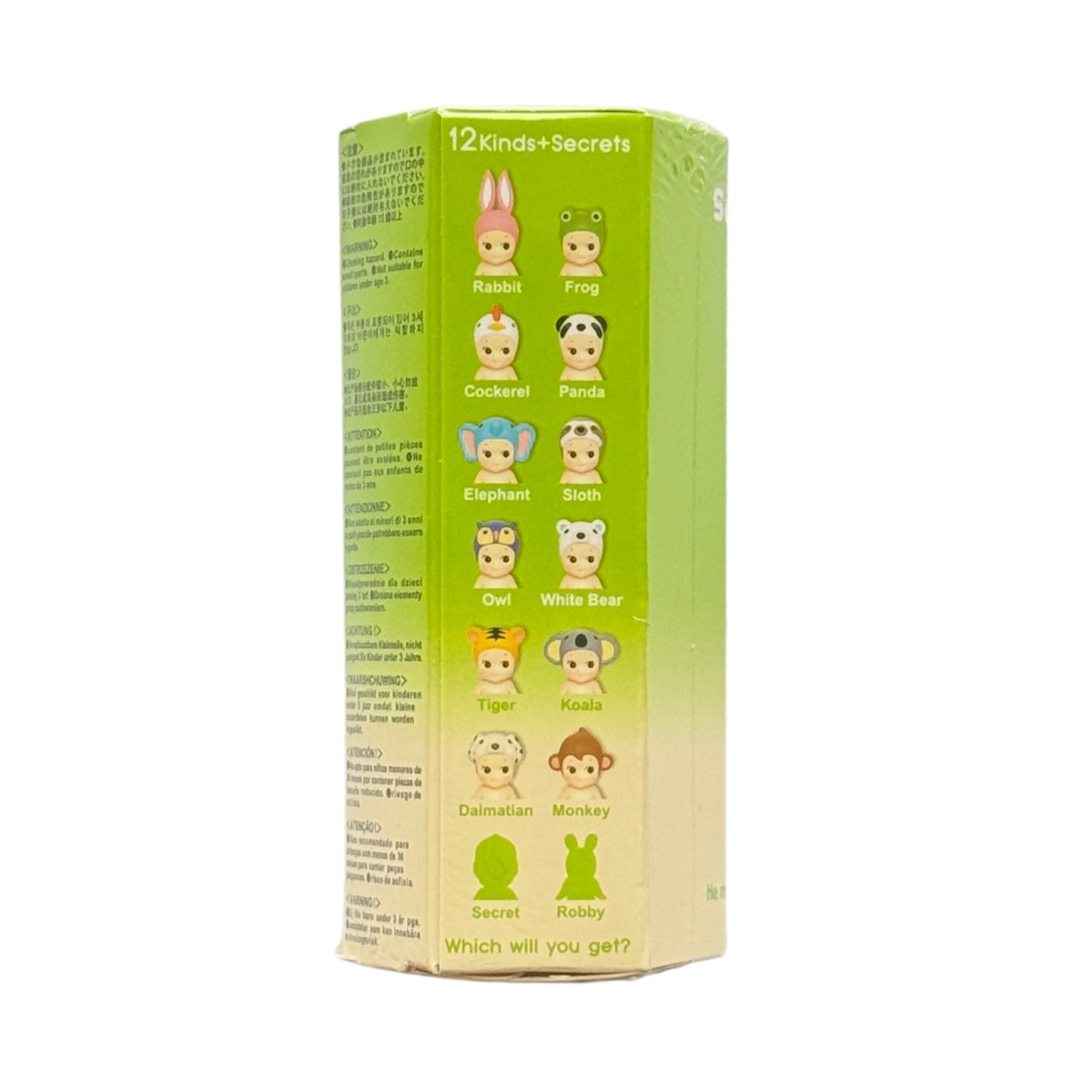 Sonny Angel Animal Series 1 blind box, back of packaging
