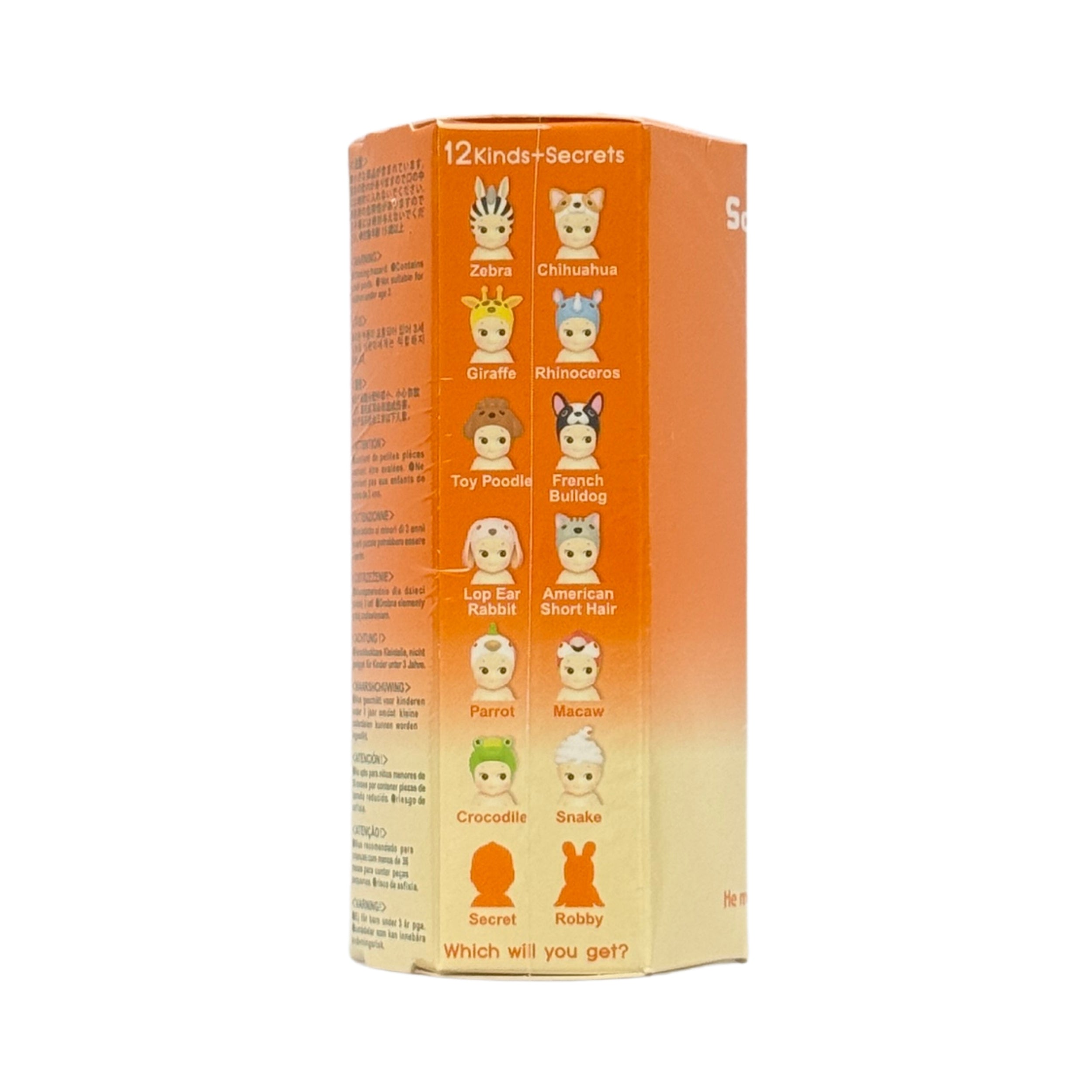 Sonny Angel Animal Series 3 blind box, back of packaging
