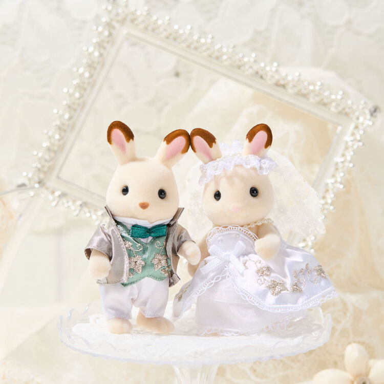 sylvanian-families-chocolate-rabbit-ivy-embroider-lovely-wedding-pair-set