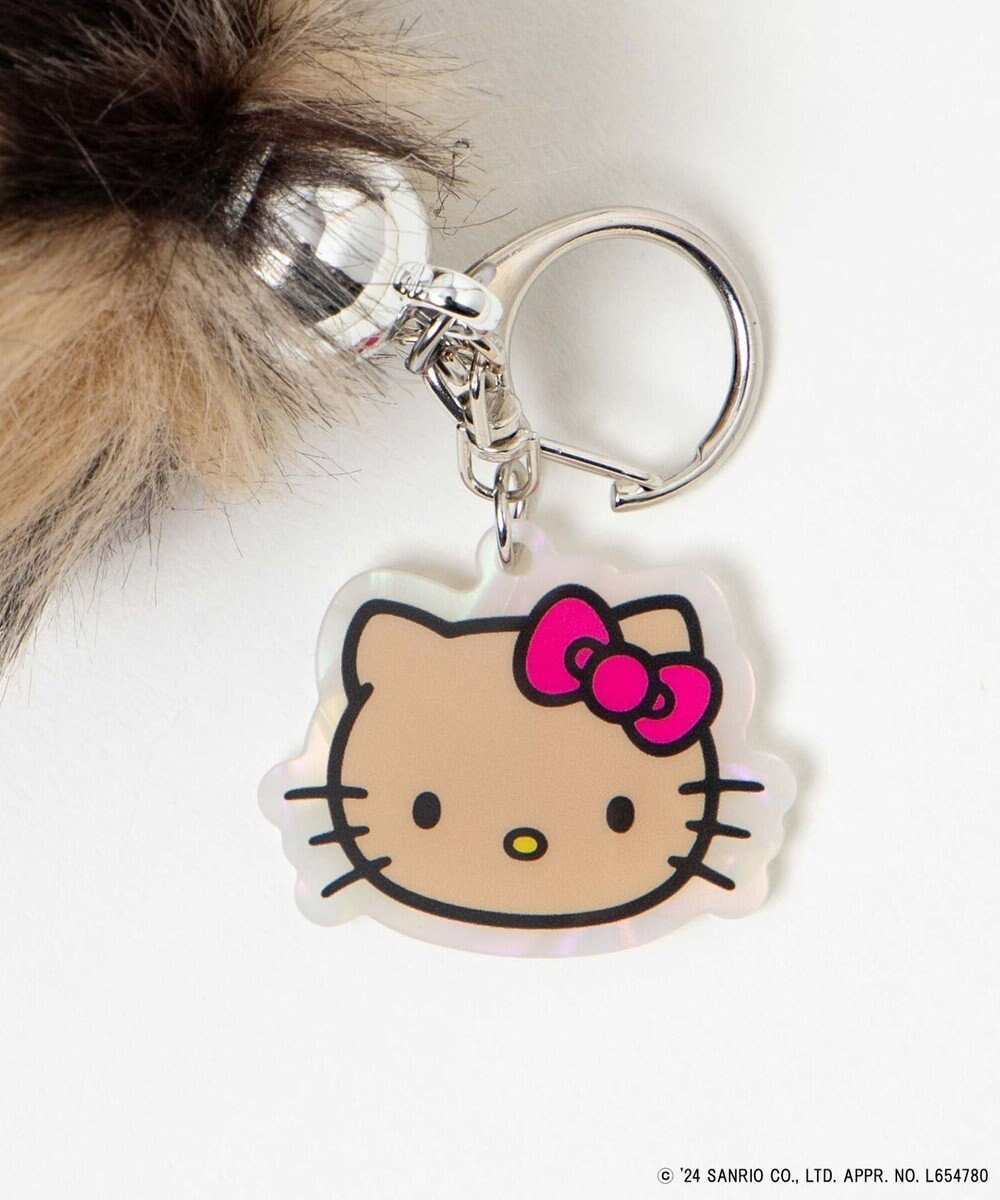 SANRIO x WEGO Hello Kitty Leopard Print Furry Tail Keychain